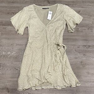Abercrombie & Fitch Green Patterned Mini Dress